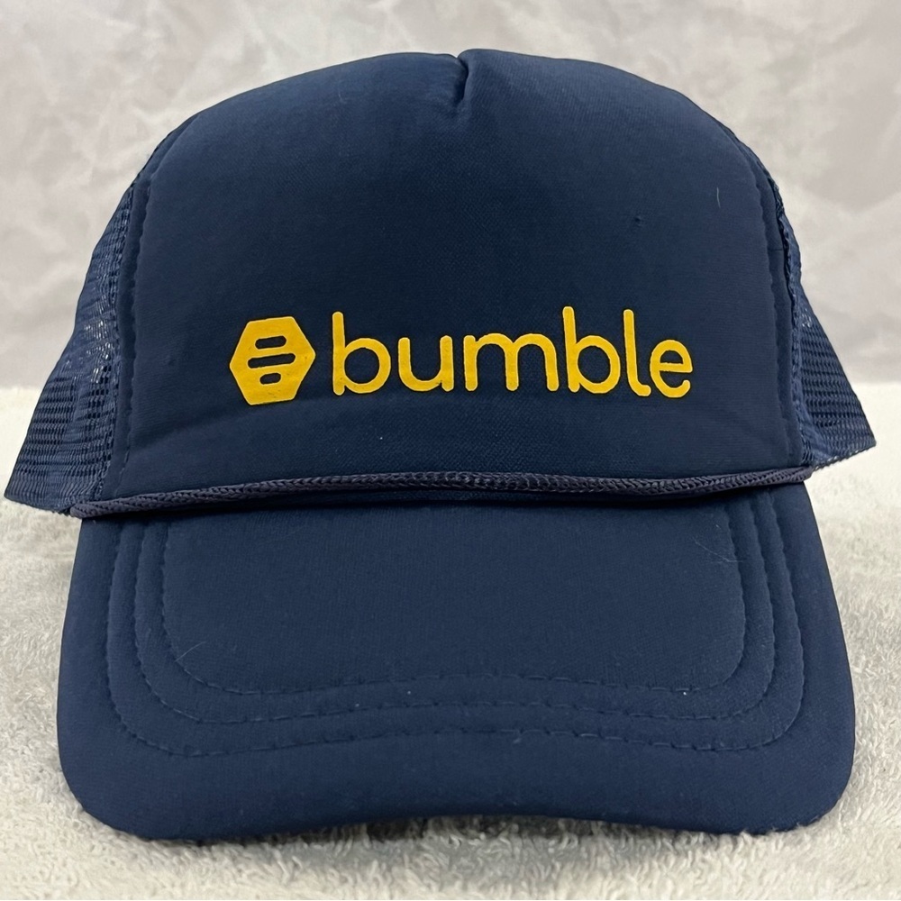 Bumble Adjustable Navy and Yellow Baseball Cap - Picture 2 of 15